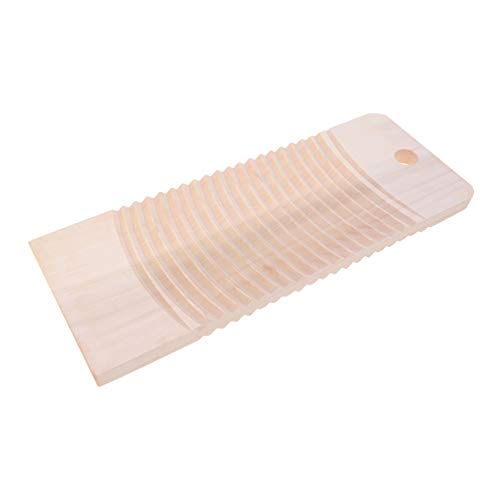 TOPBATHY tabla de fregar hecha a mano de madera de lavado tabla de fregar duradera de madera maciza para lavado de manos en el hogar (proceso de carbonización)