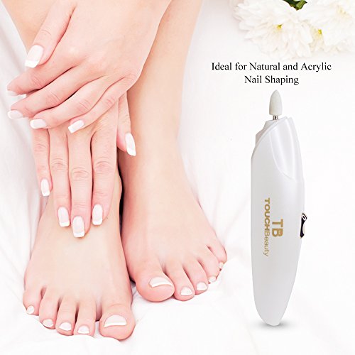 TOUCHBeauty TB-1333 LED Set de Manicura y Pedicura Eléctrica Portátil, 5 accesorios incluidos