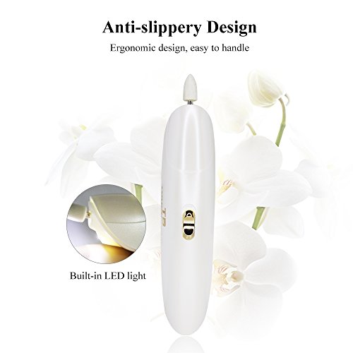 TOUCHBeauty TB-1333 LED Set de Manicura y Pedicura Eléctrica Portátil, 5 accesorios incluidos