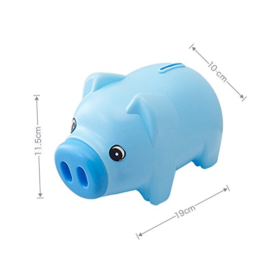 TOYMYTOY Hucha Plastic Saving Pot un regalo único perfecto de Navidad para los niños (azul)
