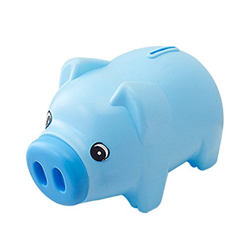TOYMYTOY Hucha Plastic Saving Pot un regalo único perfecto de Navidad para los niños (azul)