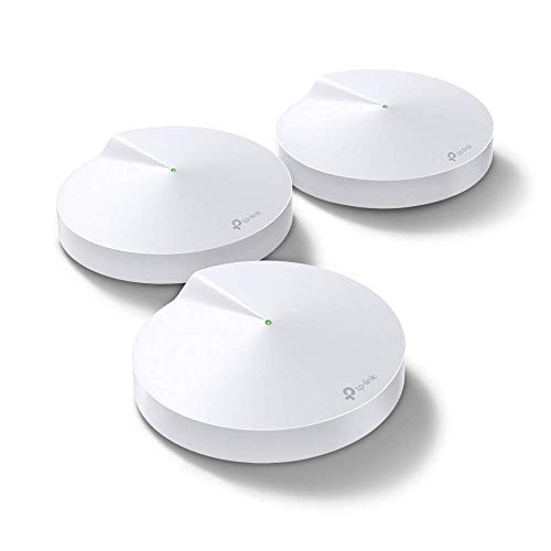 TP-LINK AC2200 Deco M9 Plus (3-pack) - Amplificador wifi Super Mesh inteligente sin interrupciones, Tri-band hasta 600m² Hub Smart IoT,  Zigbee,  2 Gigabit, MU-MIMO