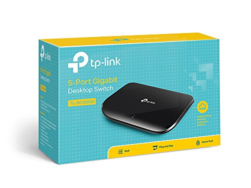 TP-Link TL-SG1005D - Gigabit Switch de Red con 5 Puertos (10/100/1000Mbps, Sin Configuración)