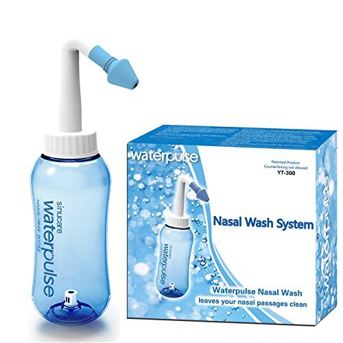 Tpocean - Sistema de limpieza nasal para riego nasal para tratamiento de rinitis alérgica, 300 ml con 2 puntas intercambiables