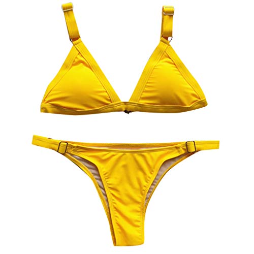 Traje de Baño Mujer 2019 Bikinis Sujetador Push-up Sexy Tres Puntos Bikini Traje de Baño de Dos Piezas Tops y Braguitas Bikini Sets Talla Grande Bañador Vacaciones riou
