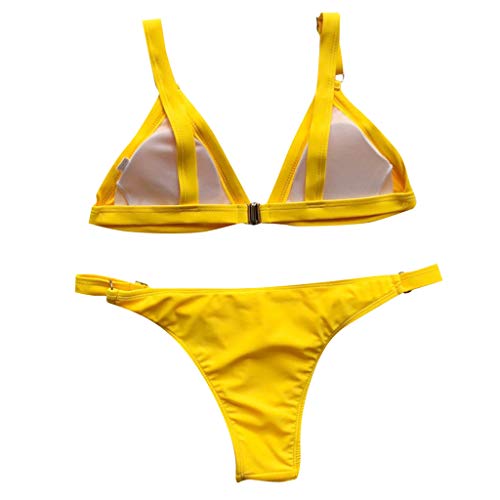 Traje de Baño Mujer 2019 Bikinis Sujetador Push-up Sexy Tres Puntos Bikini Traje de Baño de Dos Piezas Tops y Braguitas Bikini Sets Talla Grande Bañador Vacaciones riou