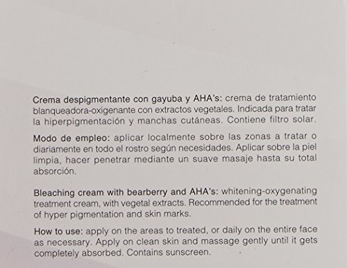 Transparent Clinic - Crema despigmentante - con gayuba y AHA's - 50 ml
