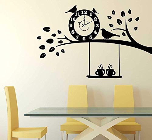 Tree & Coffee Cafe Vinilo decorativo Vinyl Time Bird Tree Cafe Vinilos decorativos Vinilos decorativos extraíbles Vinilos decorativos