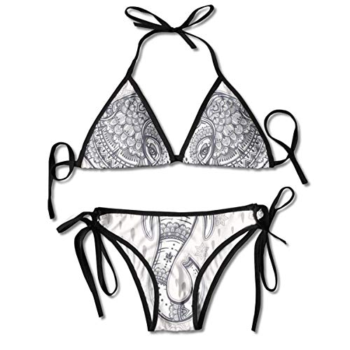 Triángulo Bikini Trajes de baño Bohem Hippie Resumen Floral Étnico Sagrado Animal religioso Conjuntos de Bikini Traje de baño de Playa Traje de baño
