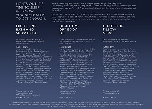 Trío Sleep Night Time Ritual de Bloom and Blossom, ritual antes de dormir (3 unidades de 40 ml)