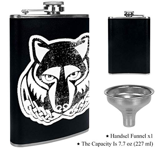 Tropic Fruit - Termo plano para licor con embudo, alcohol, whisky, vino, flagón, Mutli06, 9.2x15cm/3.6x6in