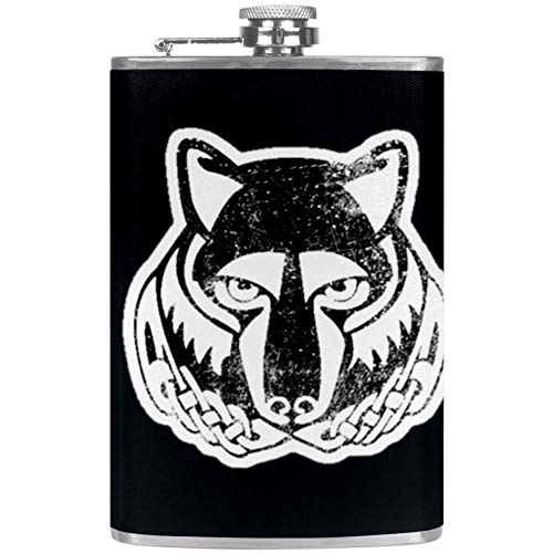 Tropic Fruit - Termo plano para licor con embudo, alcohol, whisky, vino, flagón, Mutli06, 9.2x15cm/3.6x6in