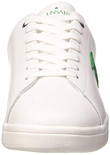 Trussardi Jeans Sneaker ECOLEATHER Rubber PATC, Oxford Plano para Hombre, W620, 44 EU