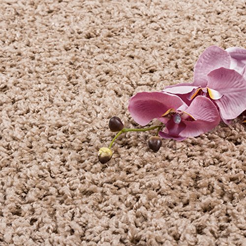 T&T Design Shaggy - Alfombra para salón, diferentes precios, varios colores, crema, 140 x 200 cm