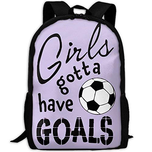 TTmom Zaini/Zaino Casual,Borse a Zainetto, Girls Gotta Have Goals Print Custom Casual School Bag Backpack Multipurpose Travel Daypack
