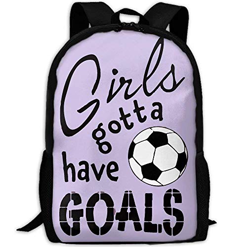 TTmom Zaini/Zaino Casual,Borse a Zainetto, Girls Gotta Have Goals Print Custom Casual School Bag Backpack Multipurpose Travel Daypack
