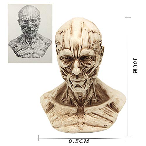 TURZJH Estatua Estatua Escultura Pequeño Retrato   Escultura de Resina de Calavera Retro Decoración Decorativa Decorativa Familia Cafe Bar, Gris