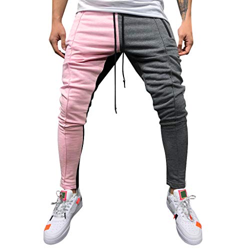 TWBB Pantalones Deportivos de Patchwork Casual para Hombre Pantalones Jogger