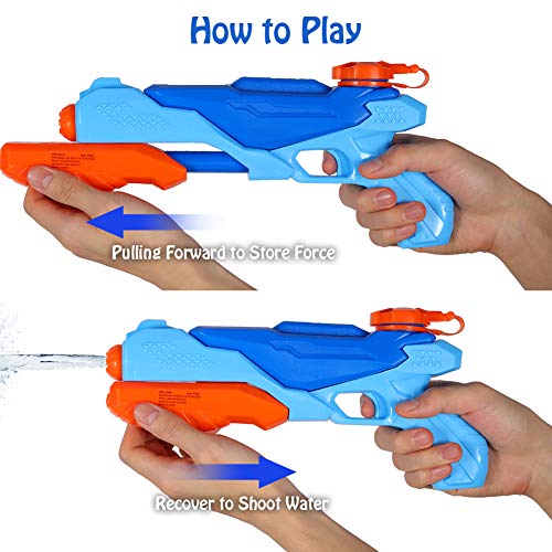 Twister.CK Pistolas de Agua, Paquete de 3 Super Soaker Squirt Gun, Juguete de Playa de Verano para ni?os para Fiesta y Piscina al Aire Libre