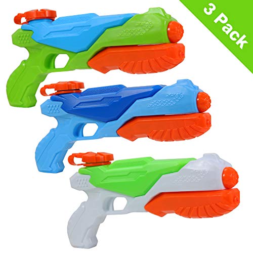 Twister.CK Pistolas de Agua, Paquete de 3 Super Soaker Squirt Gun, Juguete de Playa de Verano para ni?os para Fiesta y Piscina al Aire Libre