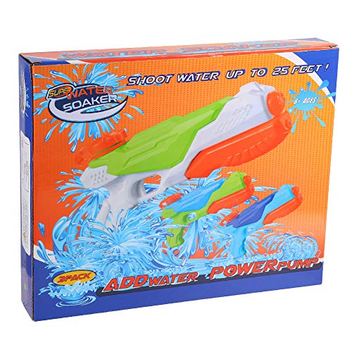 Twister.CK Pistolas de Agua, Paquete de 3 Super Soaker Squirt Gun, Juguete de Playa de Verano para ni?os para Fiesta y Piscina al Aire Libre