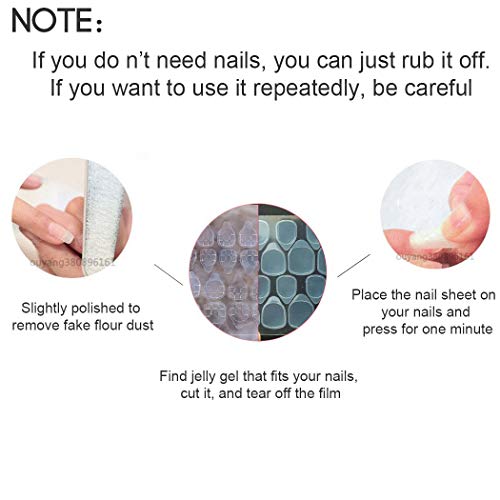 Ubright - 24 uñas postizas artificiales, diseño de uñas postizas artificiales, color degradado, cobertura completa, para mujeres y niñas (beige y azul)