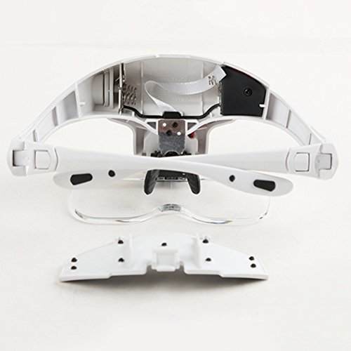 UEETEK 5 lente de lente de lupa ajustable Lupa lupa con LED de luz lámpara Lupas para la extensión de la pestaña Belleza