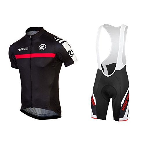 Uglyfrog Bike Wear De Manga Corto Conjunto Traje Equipacion Ciclismo Hombre Verano con 3D Acolchado De Gel, Maillot Ciclismo + Pantalon/Culote Bicicleta para MTB Ciclista Bici