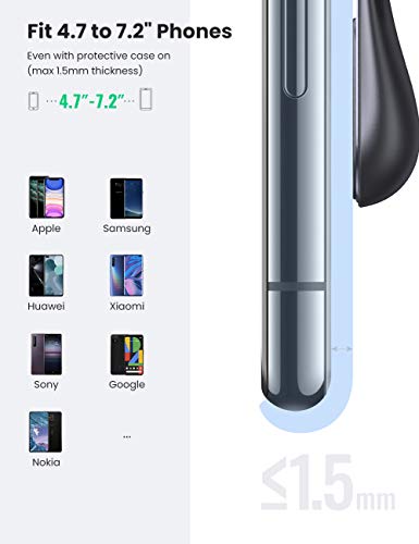 UGREEN Soporte Móvil Coche Magnético, Mini Soporte Móvil Coche Iman para Rejillas de Aire Universal Soporte Teléfono Móvil Car Holder para iPhone 11 Pro/XR/X/ 8 Plus/ 7,Samsung Galaxy Note 10/ S9