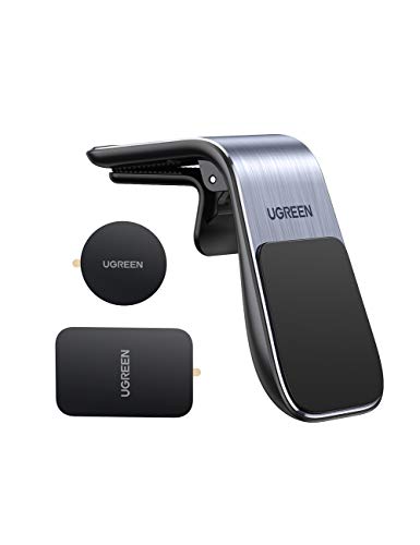 UGREEN Soporte Móvil Coche Magnético, Mini Soporte Móvil Coche Iman para Rejillas de Aire Universal Soporte Teléfono Móvil Car Holder para iPhone 11 Pro/XR/X/ 8 Plus/ 7,Samsung Galaxy Note 10/ S9