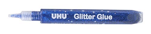 UHU Pegamento con Purpurina Brillante en la Oscuridad 6x10 ml Pack de 6 Tubos, Color multicolot, 10 ml (39017)