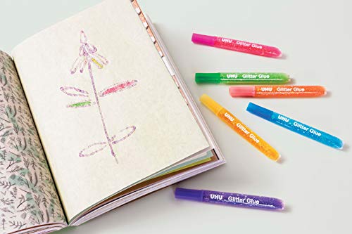 UHU Pegamento Decorativo con Purpurina, Multicolor, 610 ml (39110)