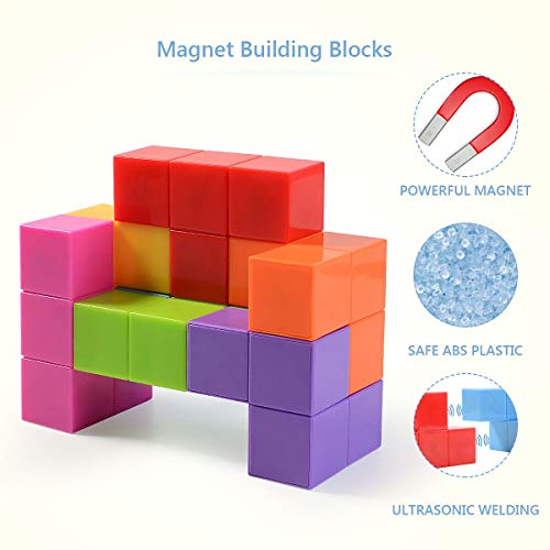 Ulikey Magic Cube Puzzle, Bloques de Construcción Cubo Juguetes Educativos, Cubo Rompecabezas Velocidad Juguete para Niños Juego de Entrenamiento Cerebral