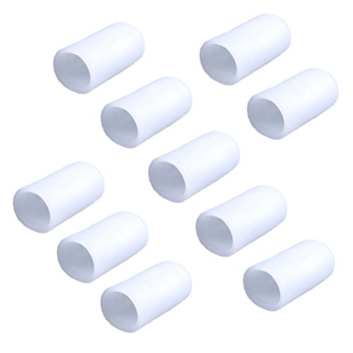ultnice 10 unidades Tapones silicona gel dedos Puntera para Ampolla Prevención Corn Callus burbujas Dolor – Tamaño S (Color Blanco)