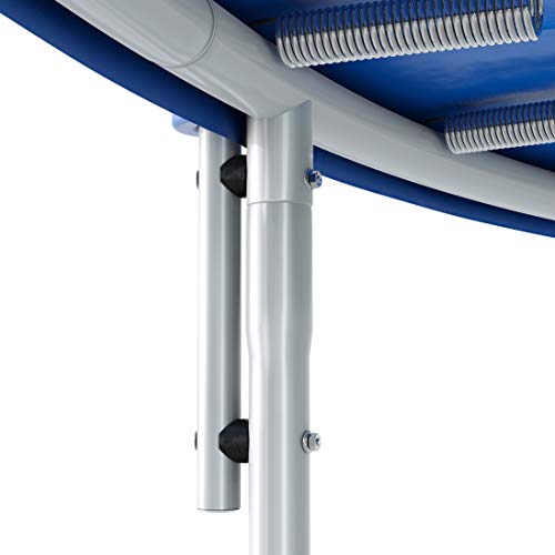 Ultrasport Cama elástica de jardín Uni-Jump Trampolín Infantil, certificación Intertek GS, con Superficie de Salto, Red de Seguridad, Unisex Niños, Azul, Ø 180cm