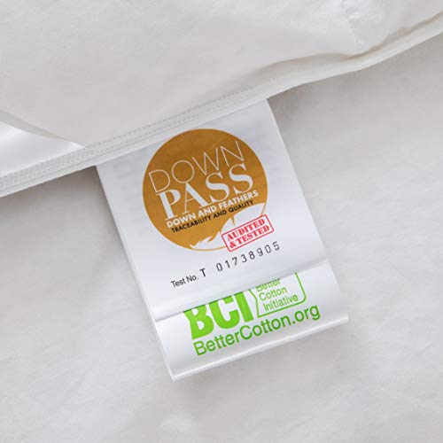 UMI. Essentials - Edredón nórdico de plumón de Ganso con Perfume de Lavanda y Exterior 100% algodón (260x220cm -10.5tog, Blanco-Perfume de Rosa)