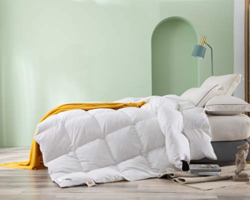 UMI. Essentials - Edredón nórdico de plumón de Ganso con Perfume de Lavanda y Exterior 100% algodón (260x220cm -10.5tog, Blanco-Perfume de Rosa)