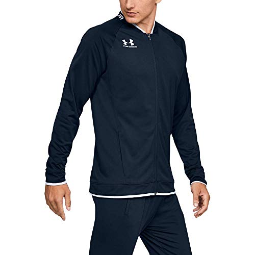 Under Armour Challenger III Jacket Hombre para Hacer, Ropa De Deporte Inspirada En Las Chaquetas Bomber, Azul, L