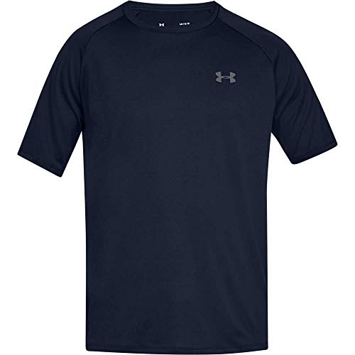 Under Armour Tech 2.0. Camiseta masculina, camiseta transpirable, ancha camiseta para gimnasio de manga corta y secado rápido, Academy/Graphite (408), XXL