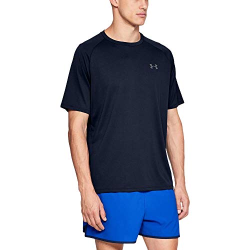 Under Armour Tech 2.0. Camiseta masculina, camiseta transpirable, ancha camiseta para gimnasio de manga corta y secado rápido, Academy/Graphite (408), XXL