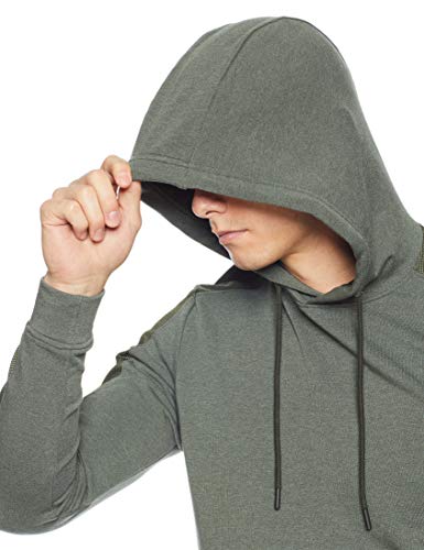 Under Armour Threadborne Terry Po Capucha Parte Superior del Calentamiento, Hombre, Moss Green / / Black 492, SM