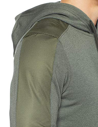 Under Armour Threadborne Terry Po Capucha Parte Superior del Calentamiento, Hombre, Moss Green / / Black 492, SM
