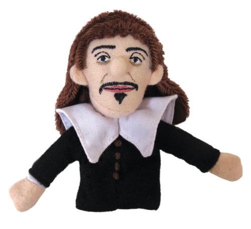 Unemployed Philosophers Guild Rene Descartes Finger Puppet and Refrigerator Magnet - For Kids and Adults
