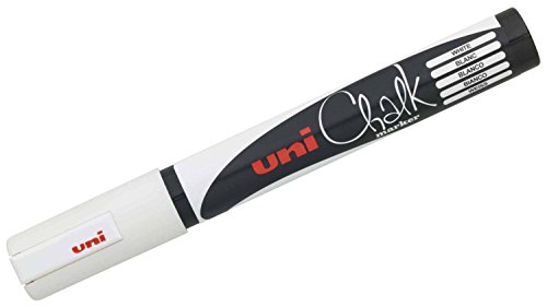 Uni-Ball PWE5M - marcadores de tiza (Color blanco, De plástico)