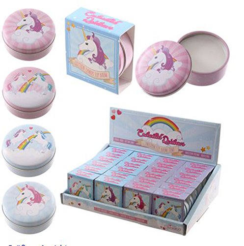 Unicornio Labios Bálsamo Super bien riechend en lata de metal (No Color a elegir)