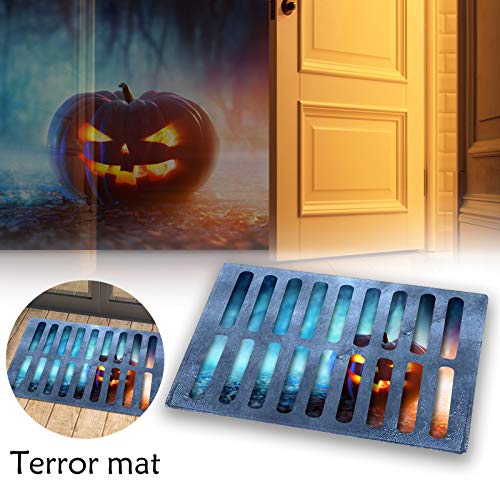 UNKN Alfombra de Halloween Decorativa Alcantarilla Patrón Alfombra Antideslizante 40x60cm