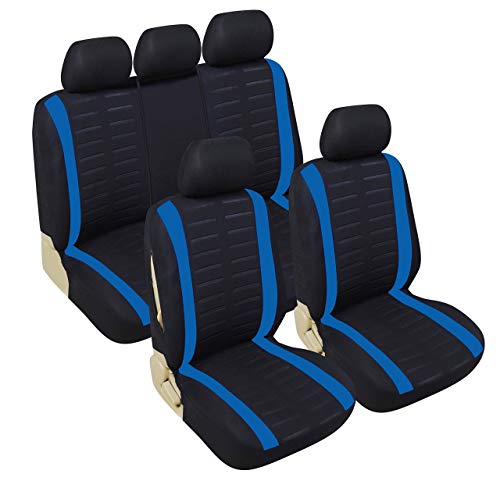 Upgrade4cars Juego de Fundas para Asientos de Coche Universales para Delanteros y Traseros | Set Funda Asiento Coches | Accesorios Interior Universal