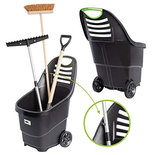 UPP® Carro de jardín multifunción I carrito de jardín I carreta de transporte de herramientas I trolley, carretilla para patio y jardín