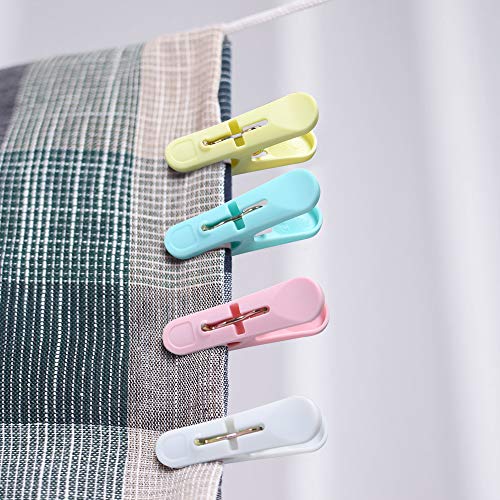 URAQT Pinzas para La Ropa, Pinzas para Toallas De 24 Piezas, Pinzas para Ropa con Agarre Fuerte De Plástico, Adecuadas para Agarrar Ropa, Calcetines, Toallas Y Sábanas Finas, Multicolor