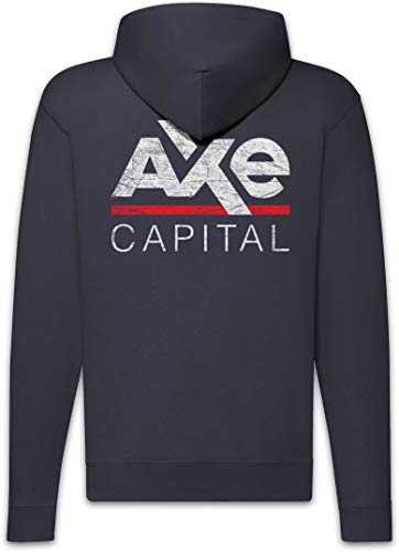 Urban Backwoods Axe Capital II Sudadera con Capucha Y Cremallera para Hombre Zipper Hoodie Azul Talla L